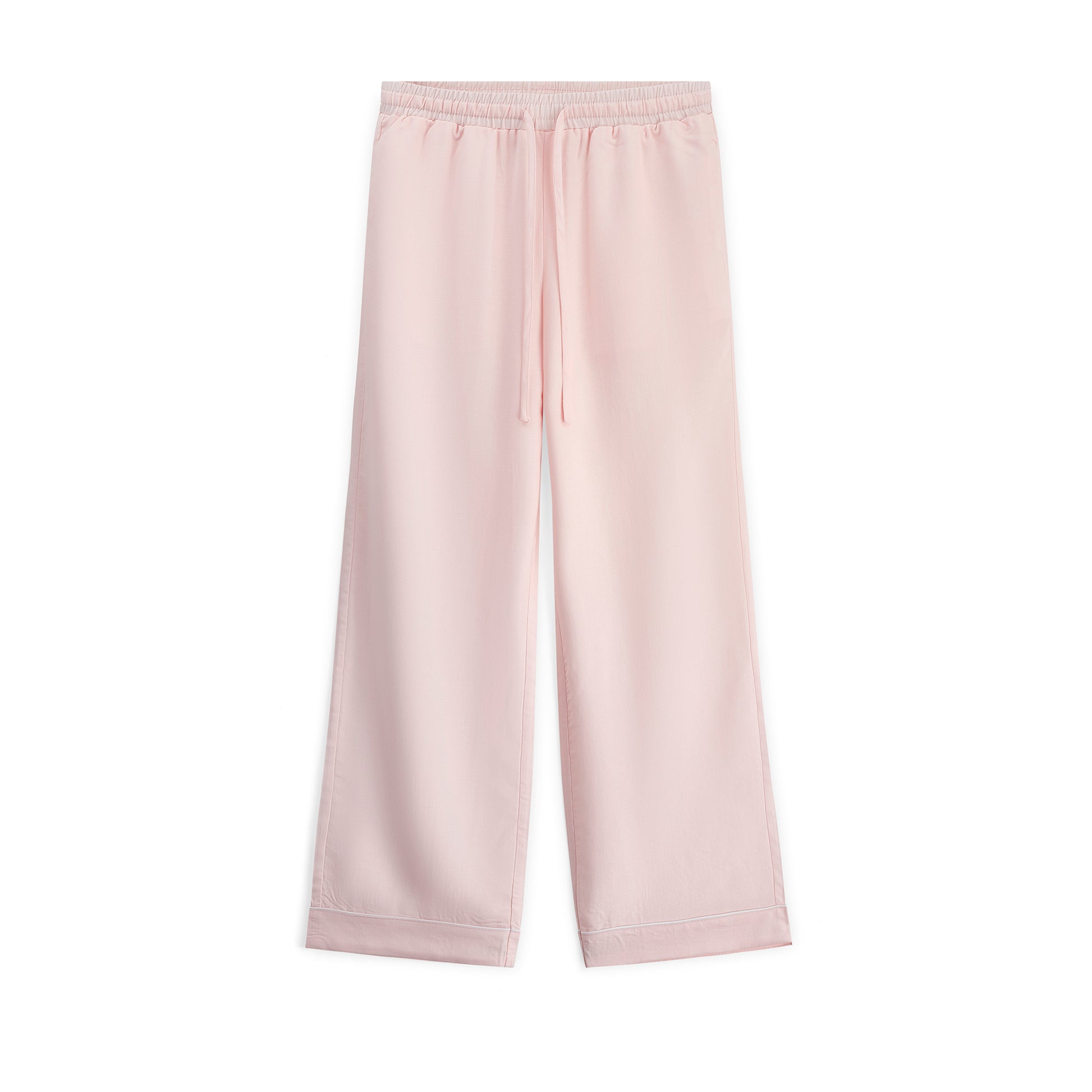 Baby Pink Pyjama bottoms. drawstring waist, 100% tencel.